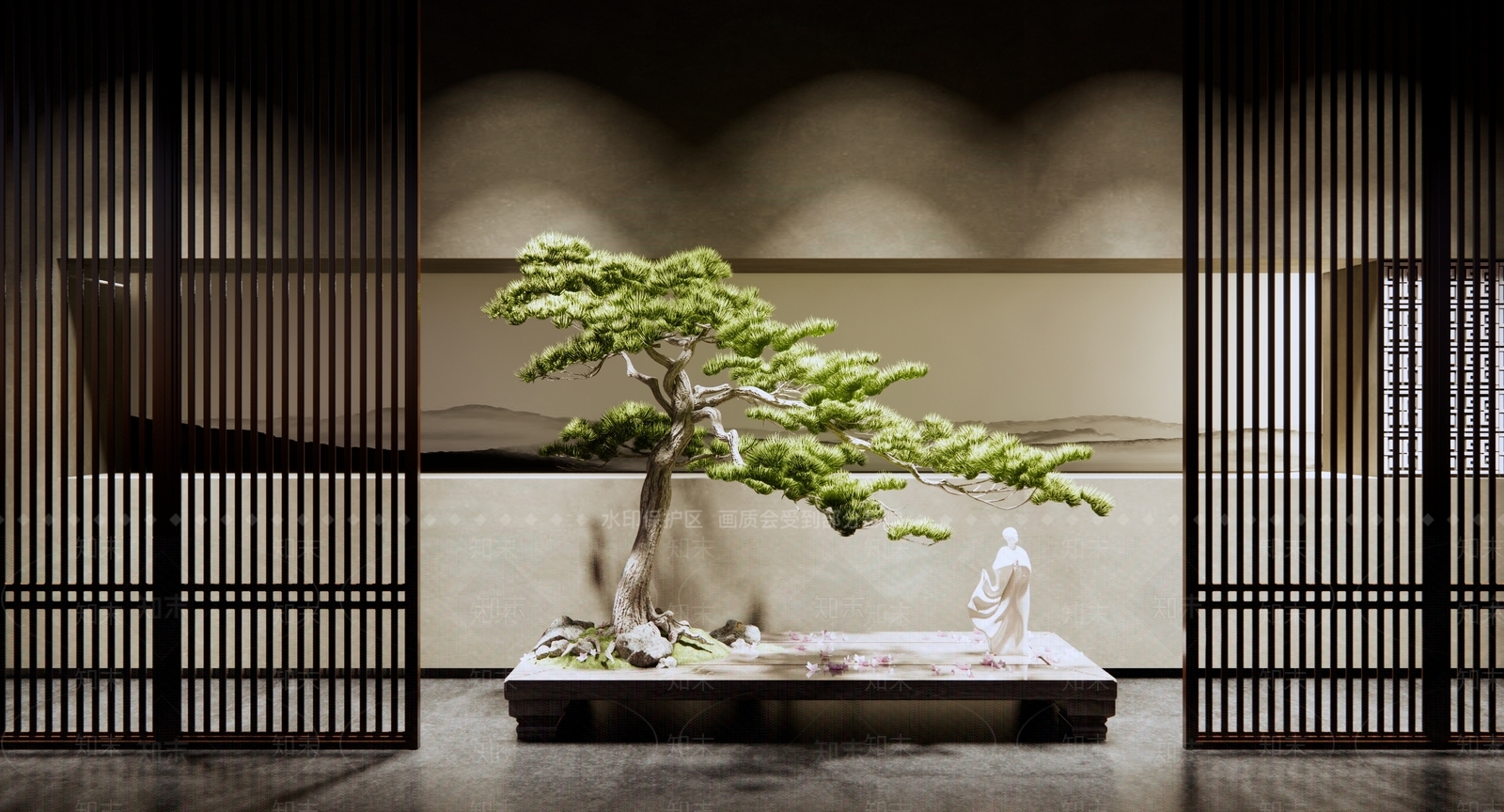 松树盆景盆栽SU模型下载【ID:1135748437】