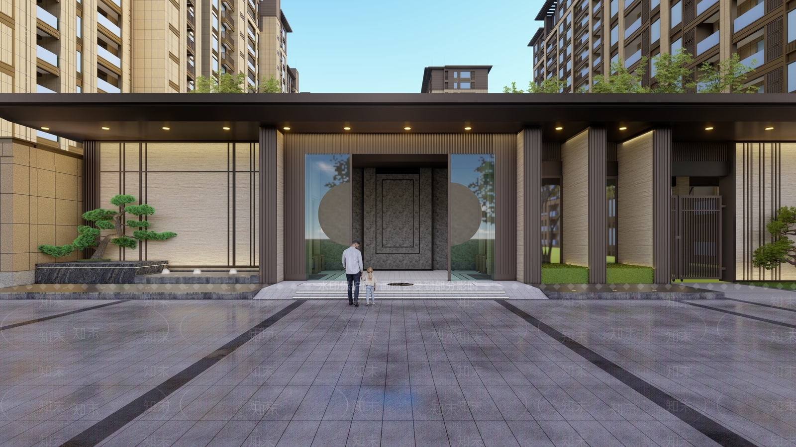 新中式大门SU模型下载【ID:1135808416】
