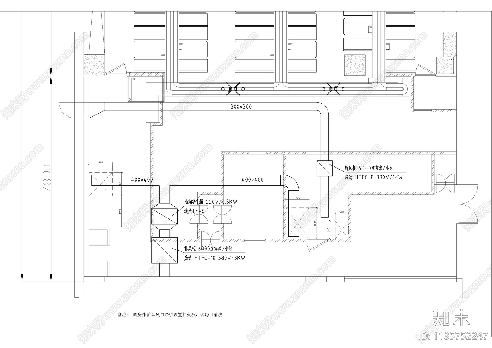 日式餐厅厨房机电燃气cad施工图下载【ID:1135752247】