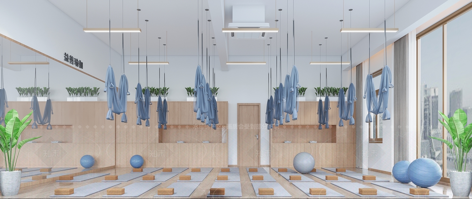 现代瑜伽室3D模型下载【ID:1135753688】