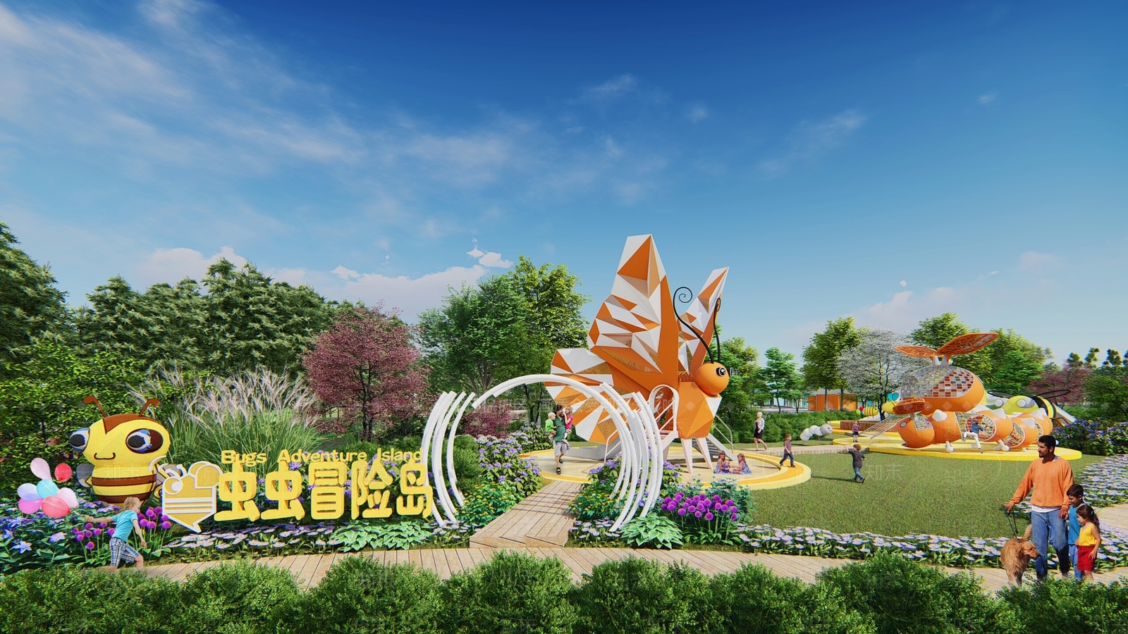 现代儿童游乐区SU模型下载【ID:1135756164】