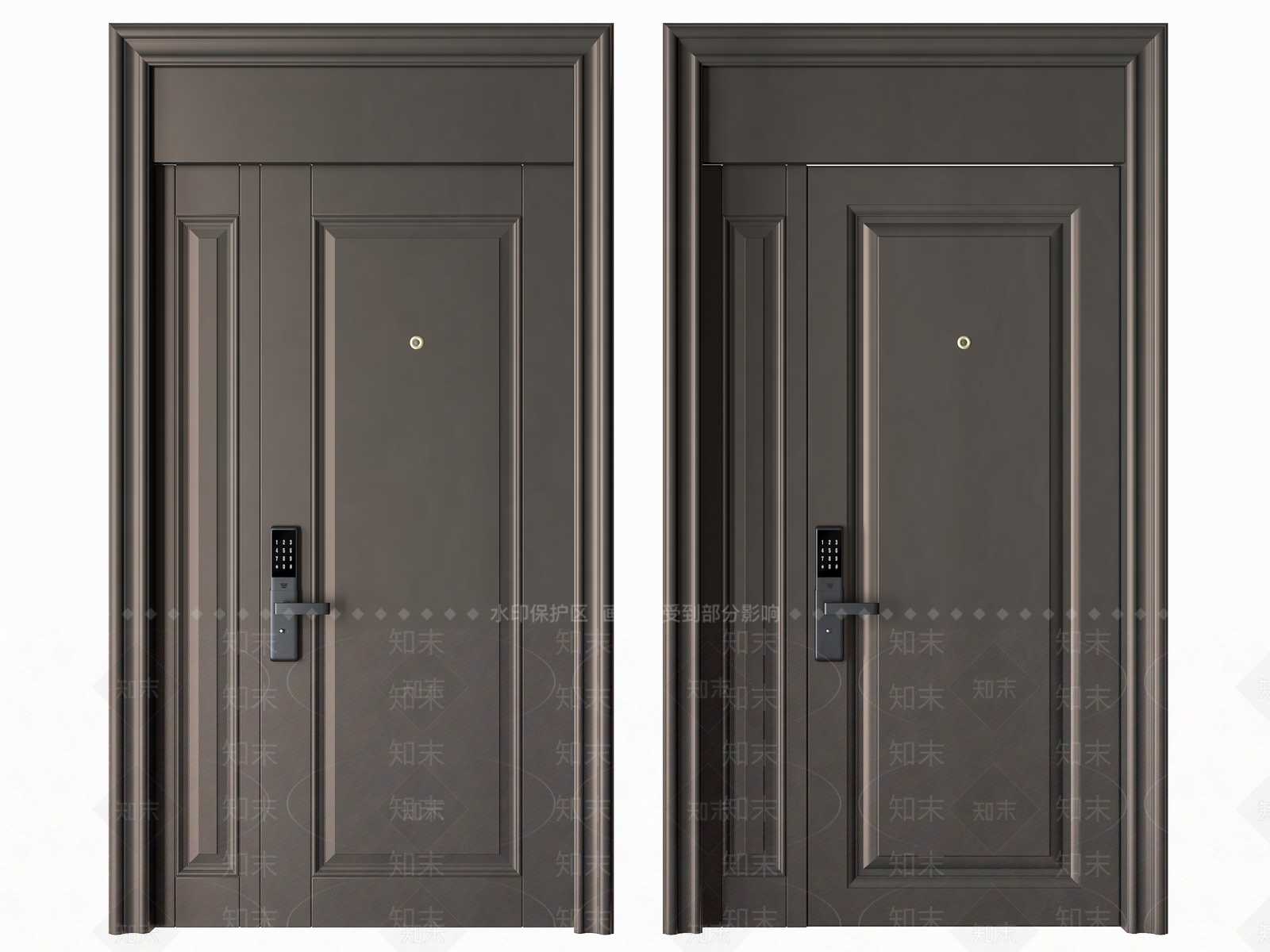 新中式子母门3D模型下载【ID:1135756312】