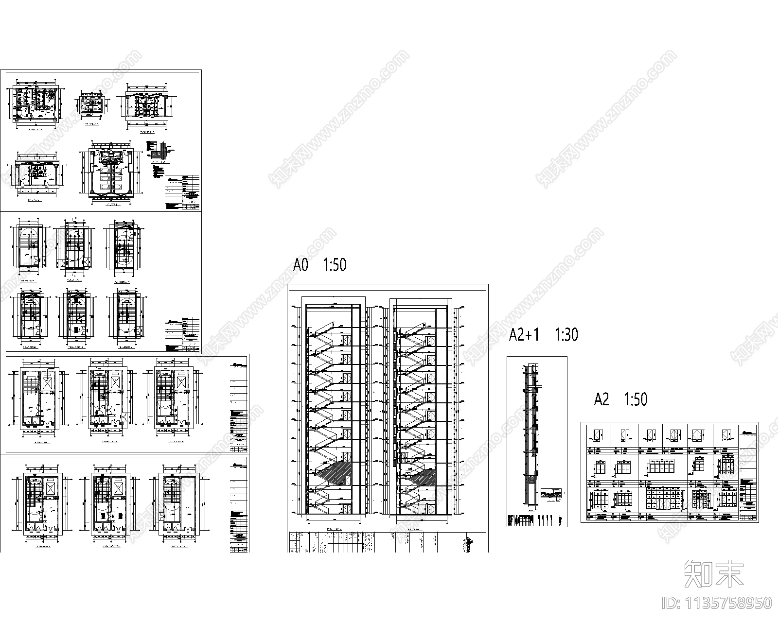 妇保院住院楼建筑cad施工图下载【ID:1135758950】