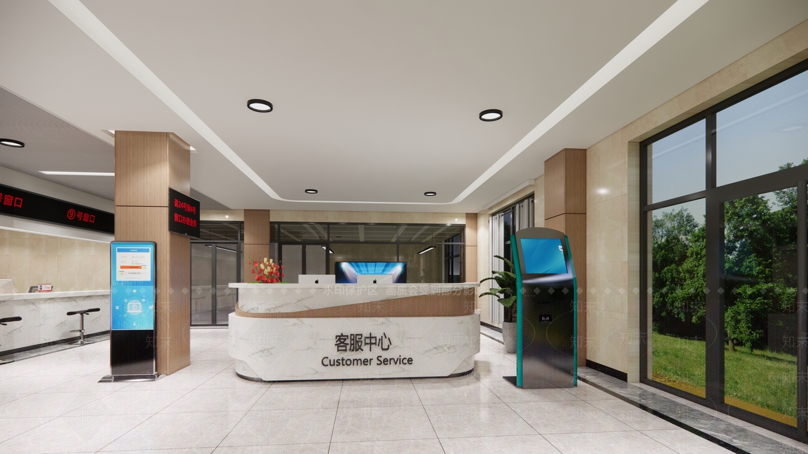 现代接待大厅SU模型下载【ID:1135989004】