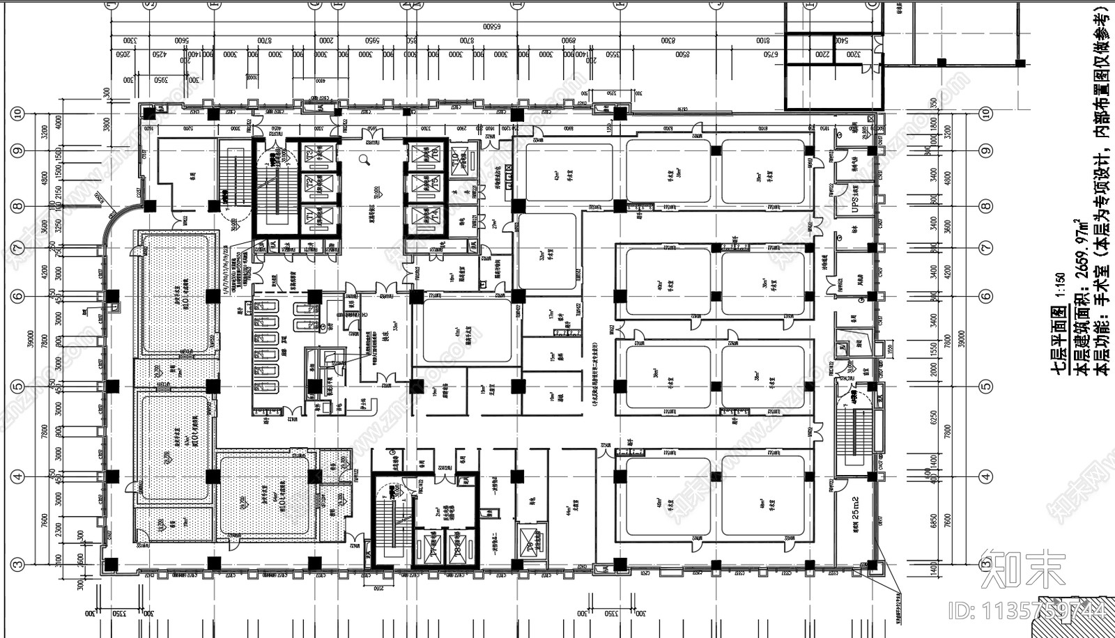 医院建筑cad施工图下载【ID:1135759744】