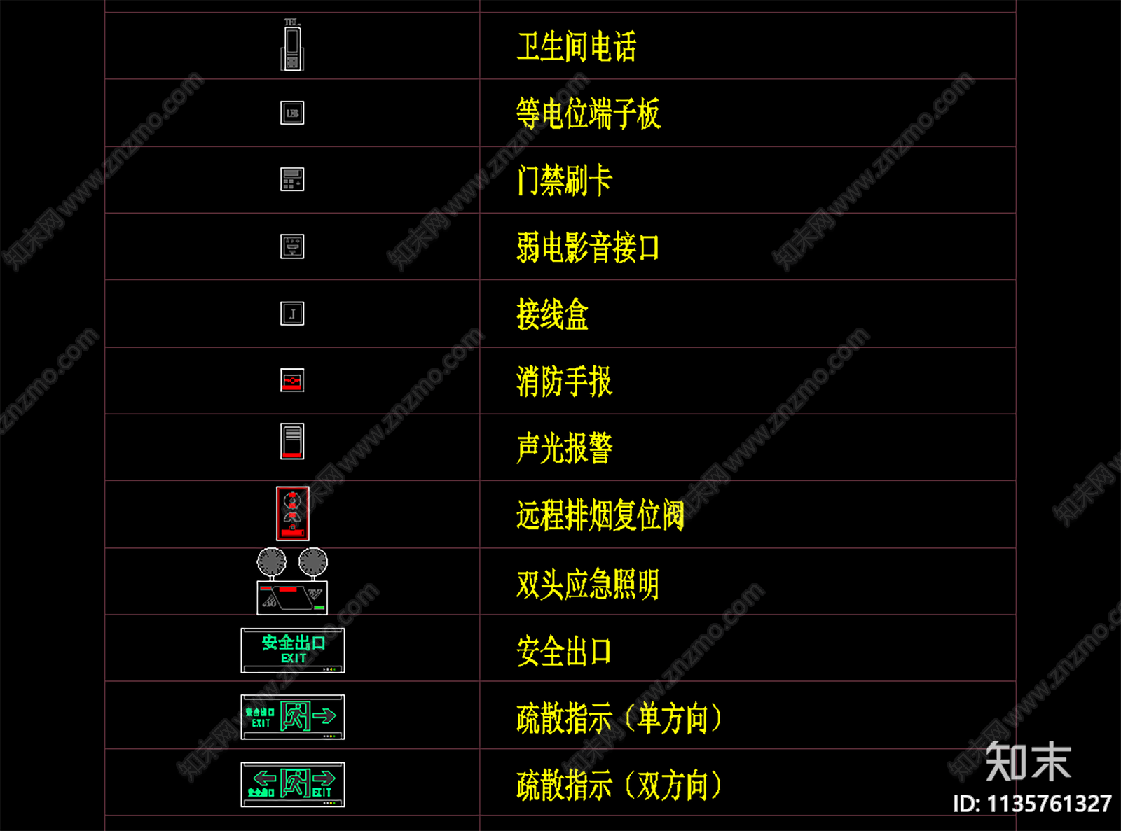 开关插座灯具消防强弱电图例施工图下载【ID:1135761327】