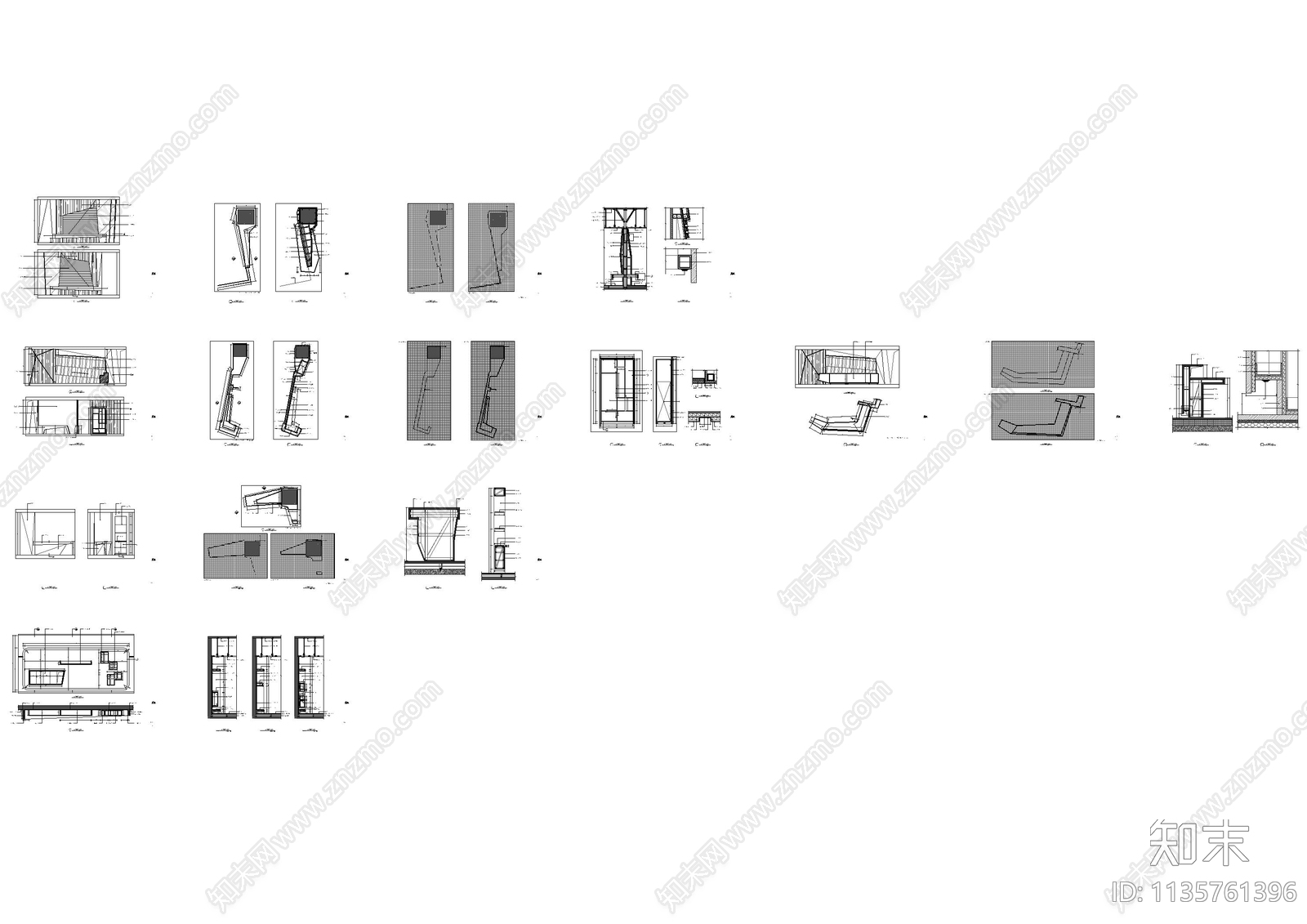 异形墙墙身大样图cad施工图下载【ID:1135761396】