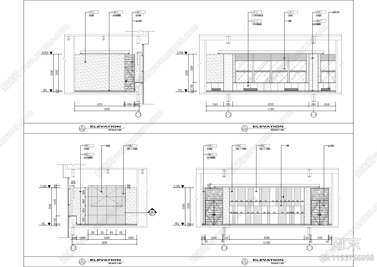 办公室cad施工图下载【ID:1135766998】