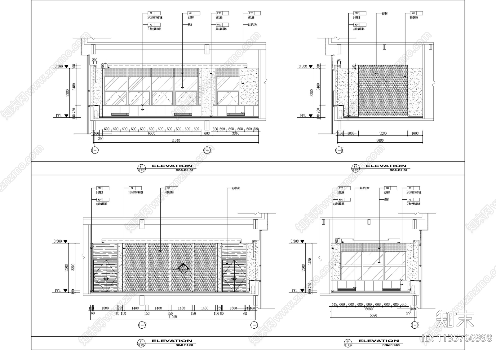 办公室cad施工图下载【ID:1135766998】