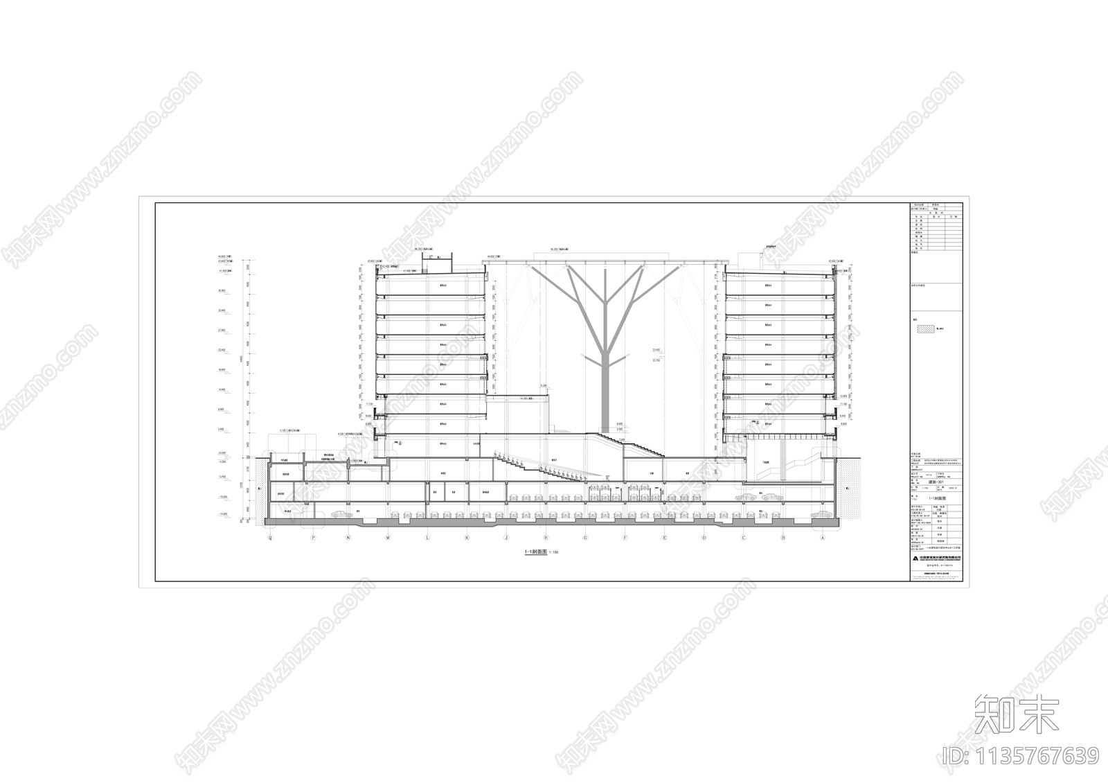 北京昌平沙河镇地块商业金融建筑cad施工图下载【ID:1135767639】