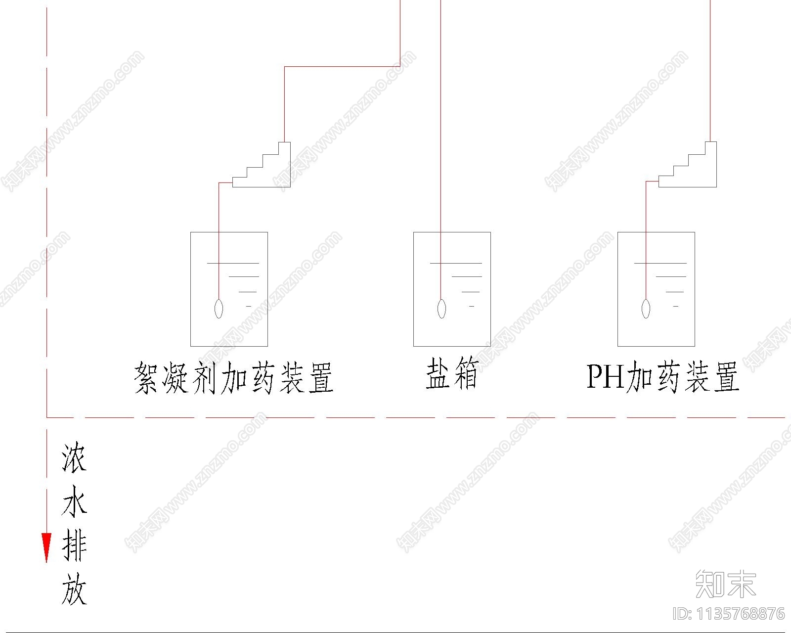 纯化水设备系统图cad施工图下载【ID:1135768876】