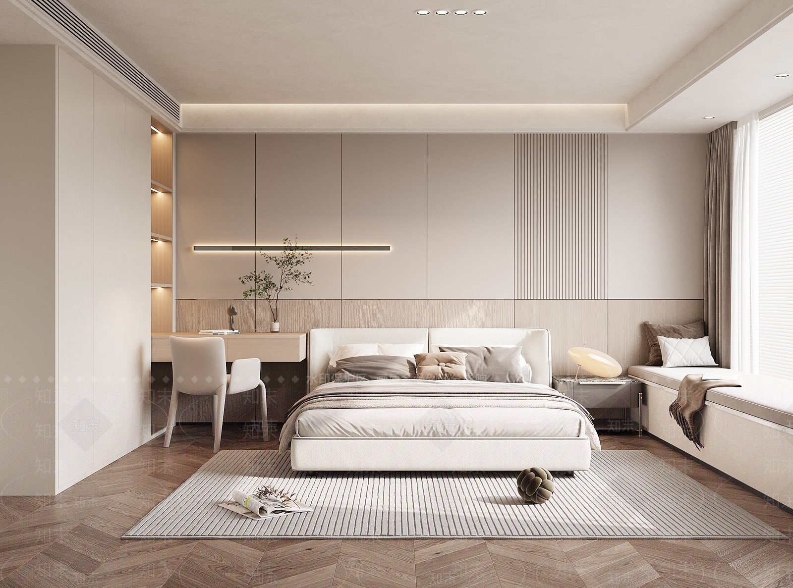 现代家居卧室3D模型下载【ID:1135780223】