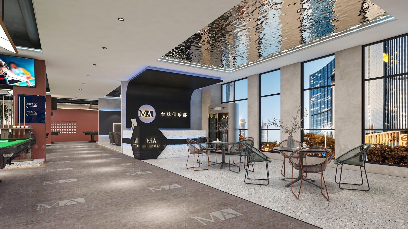 现代台球室3D模型下载【ID:1135782718】