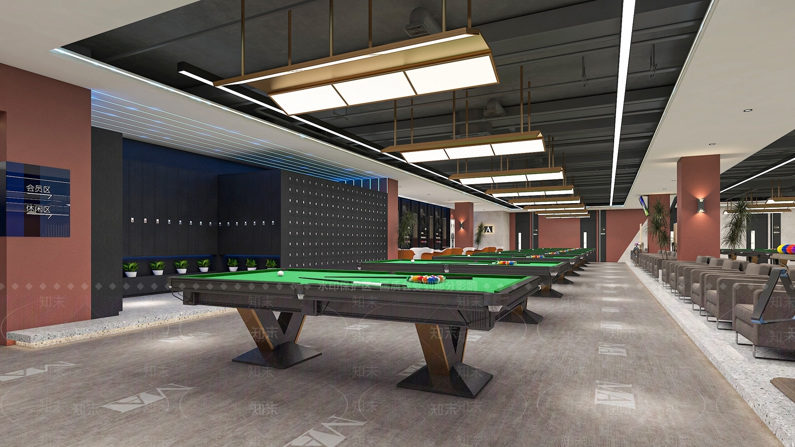 现代台球室3D模型下载【ID:1135782718】