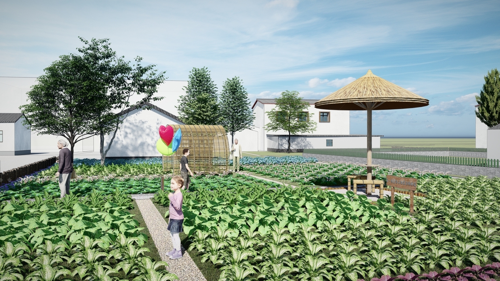 现代乡村菜园SU模型下载【ID:1135792956】
