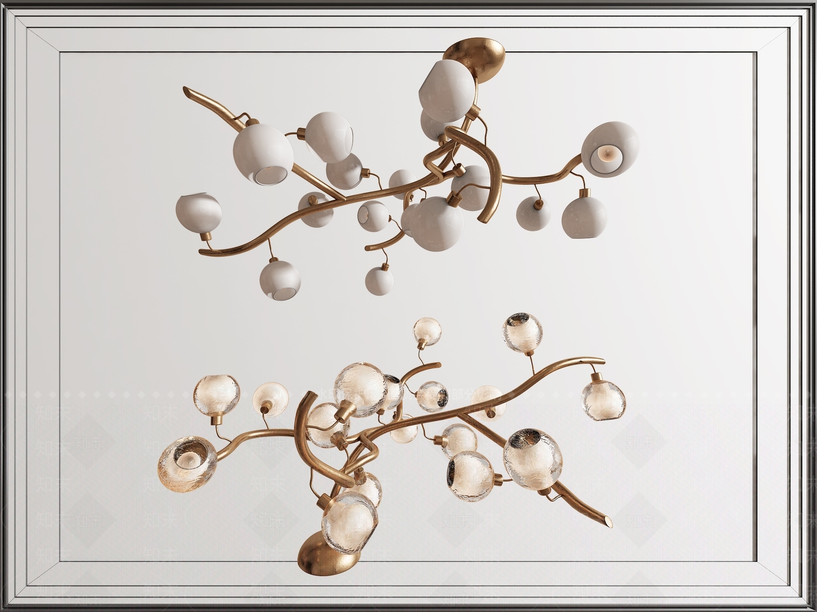 北欧多头吊灯3D模型下载【ID:1135793644】