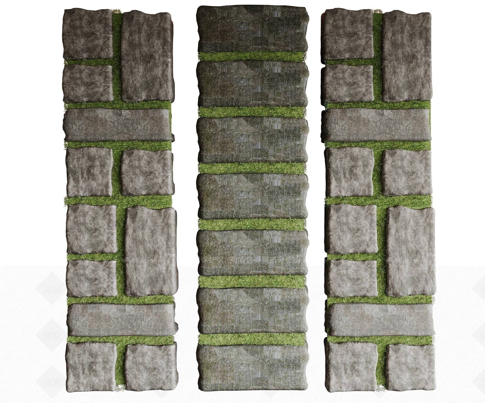 现代青石板小路SU模型下载【ID:1135795992】