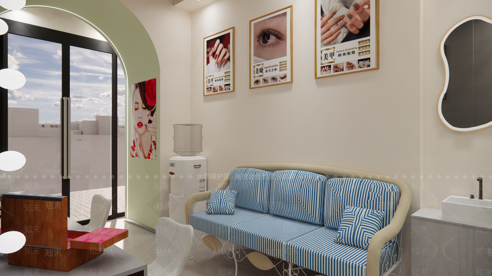 现代美妆店SU模型下载【ID:1135806476】