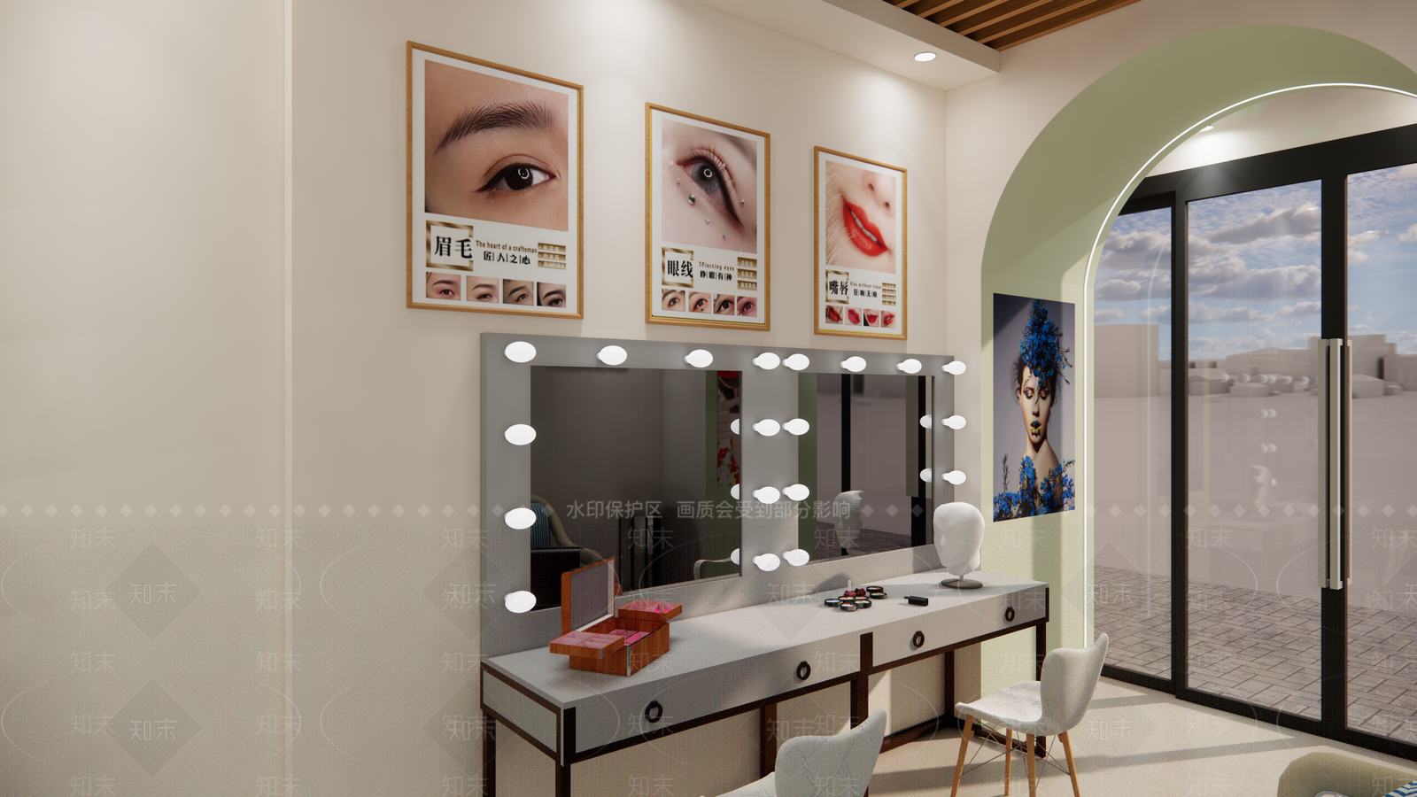现代美妆店SU模型下载【ID:1135806476】