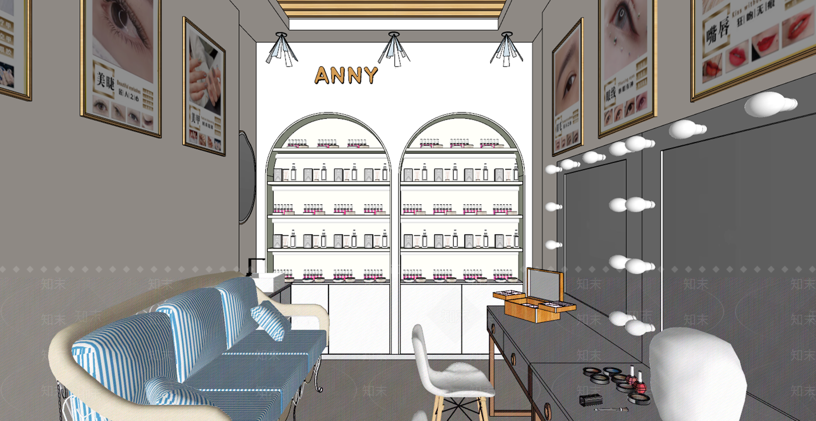 现代美妆店SU模型下载【ID:1135806476】