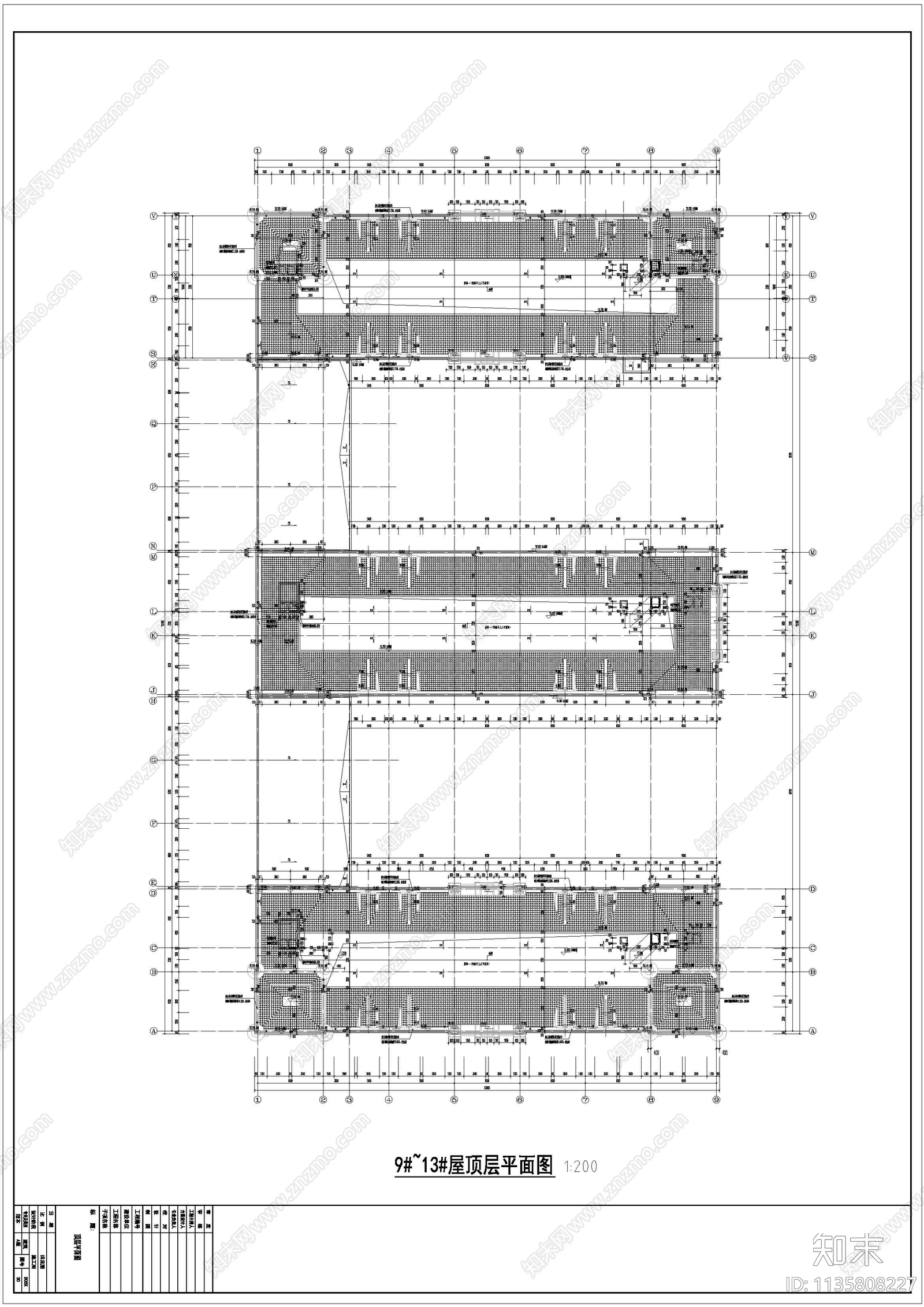 经典教学楼建筑平立剖cad施工图下载【ID:1135808227】