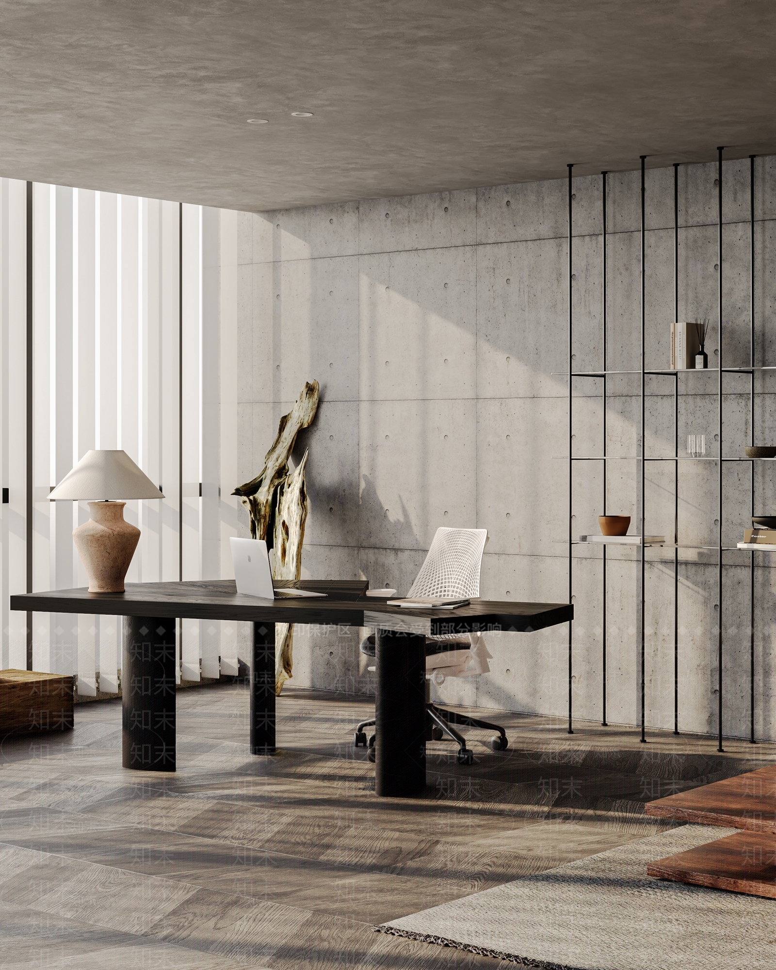 工业风经理办公室3D模型下载【ID:1135813652】
