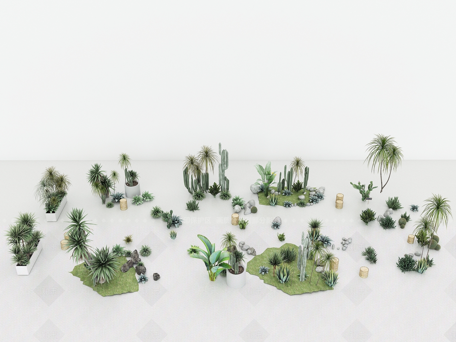 沙漠绿洲3D模型下载【ID:1135809985】
