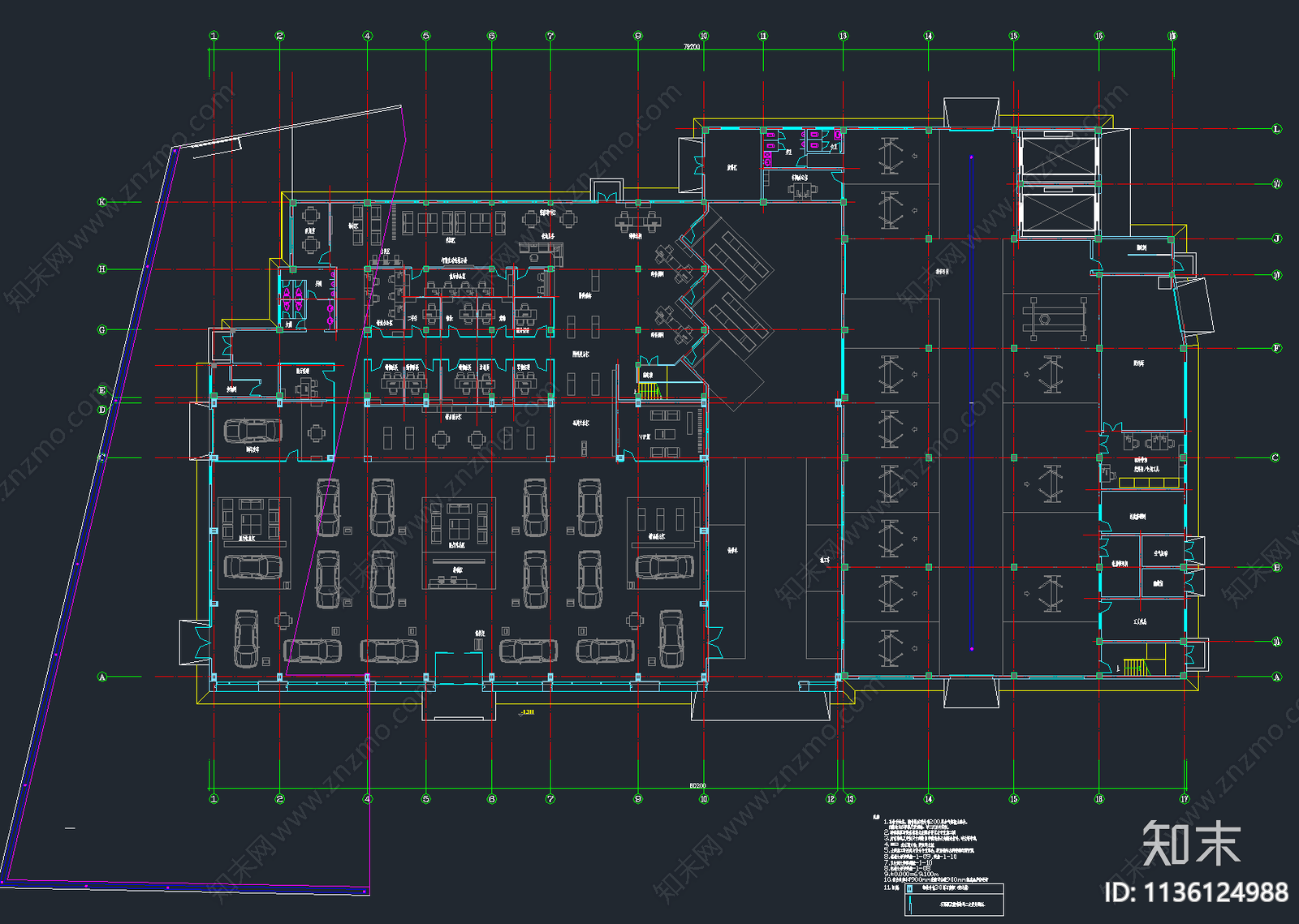 107套汽车4S店展厅cad施工图下载【ID:1136124988】