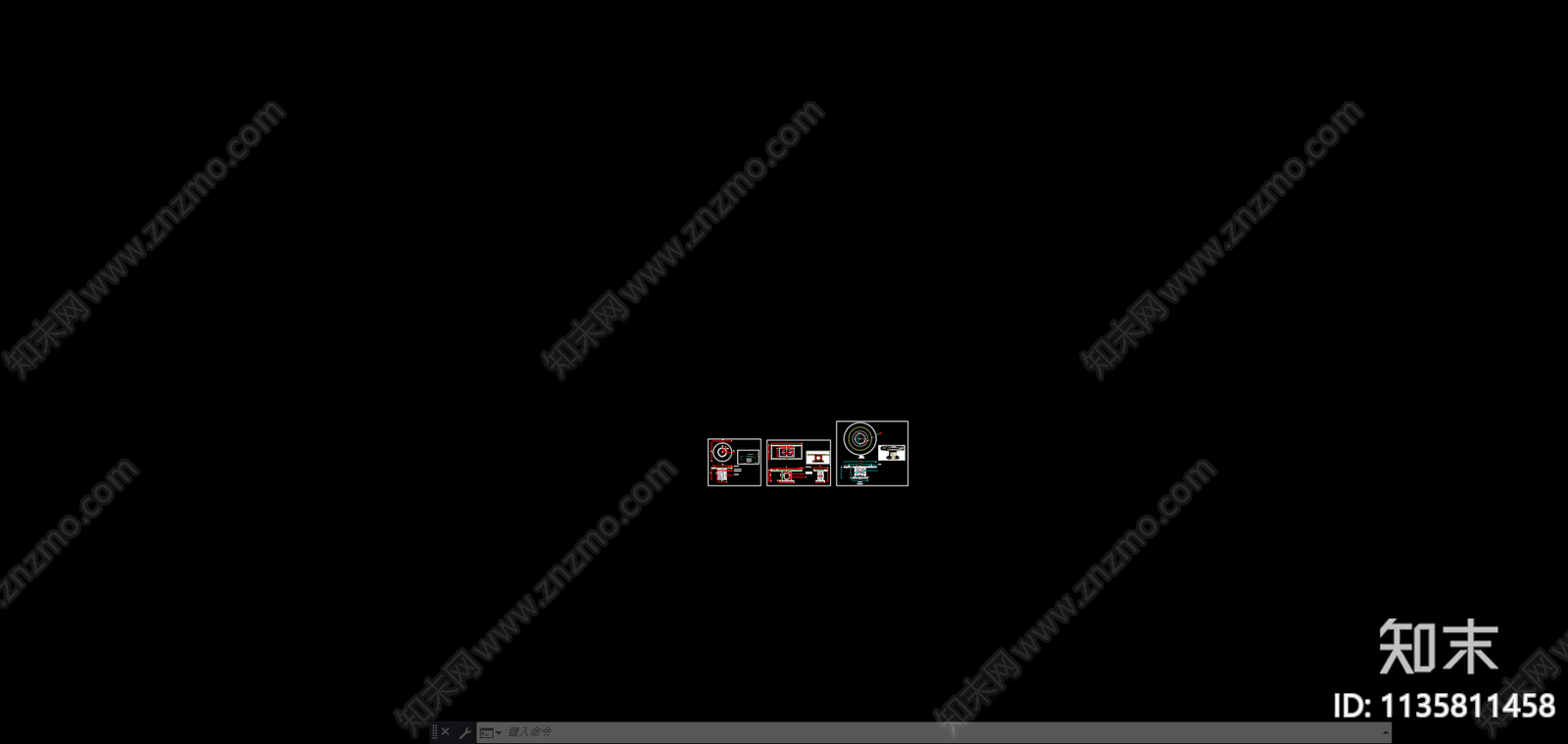 现代简约圆餐桌cad施工图下载【ID:1135811458】
