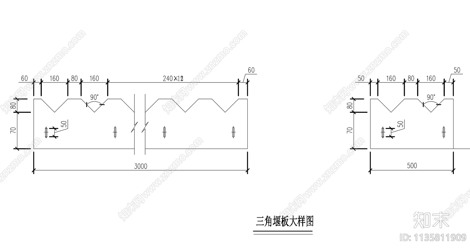 平流池二沉池平面剖面图cad施工图下载【ID:1135811909】