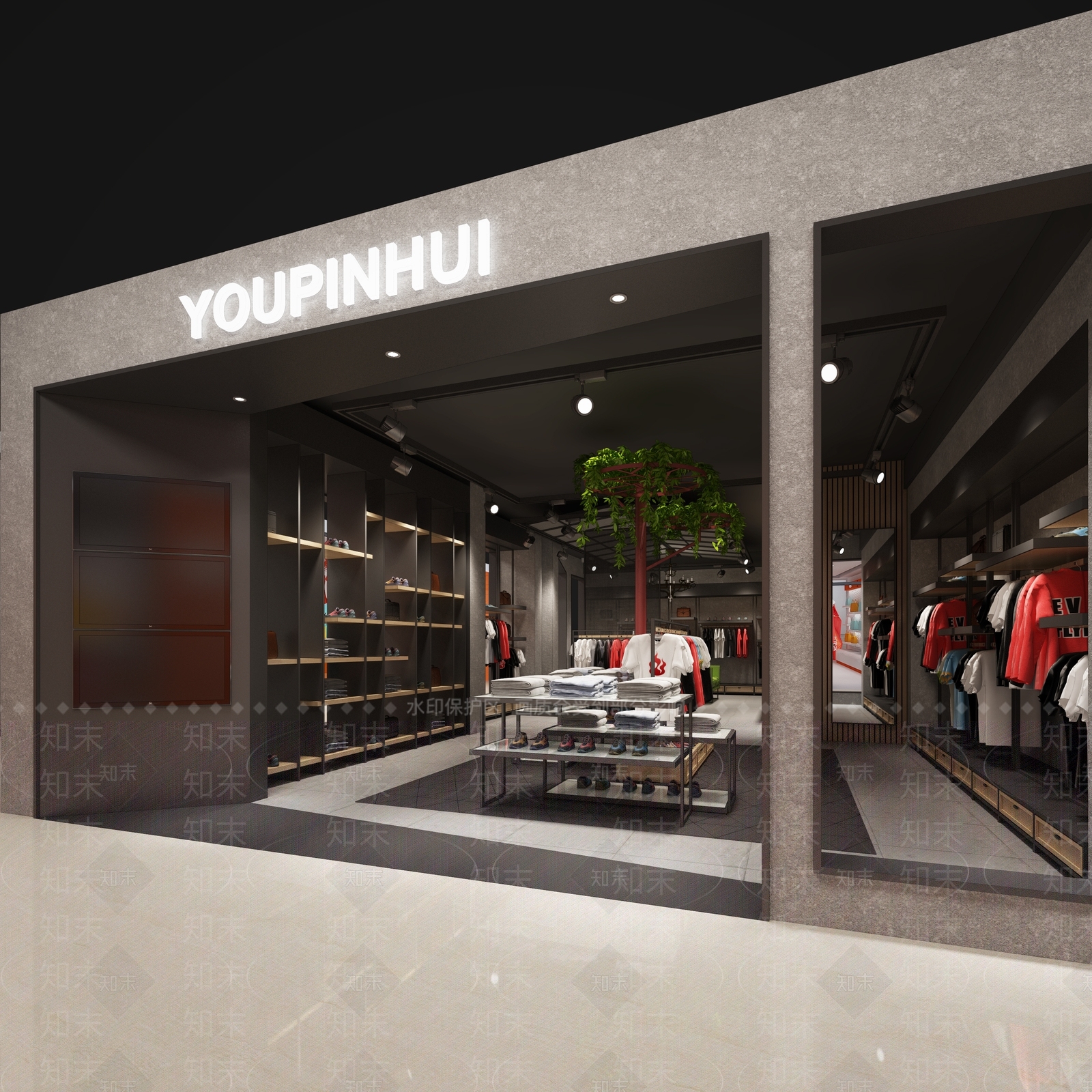 现代服装店3D模型下载【ID:1135812297】