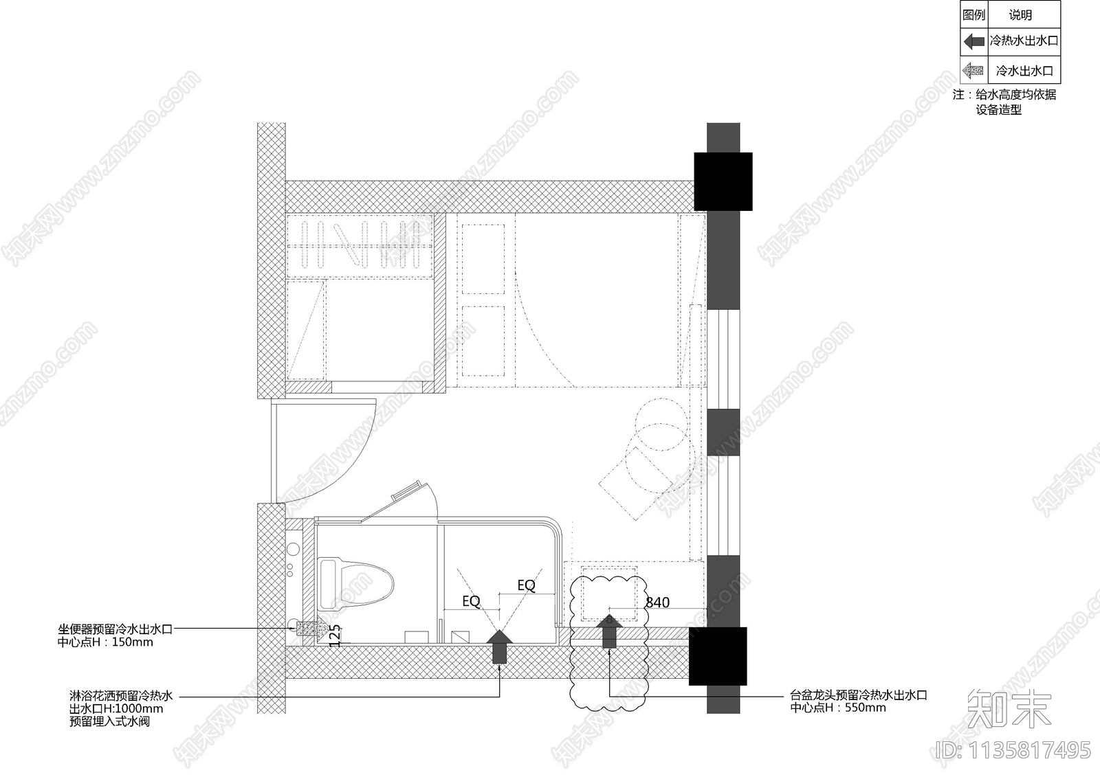 现代客房cad施工图下载【ID:1135817495】