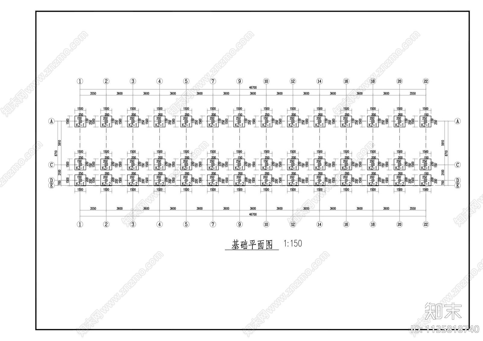 某寺庙西寮房建筑cad施工图下载【ID:1135818740】