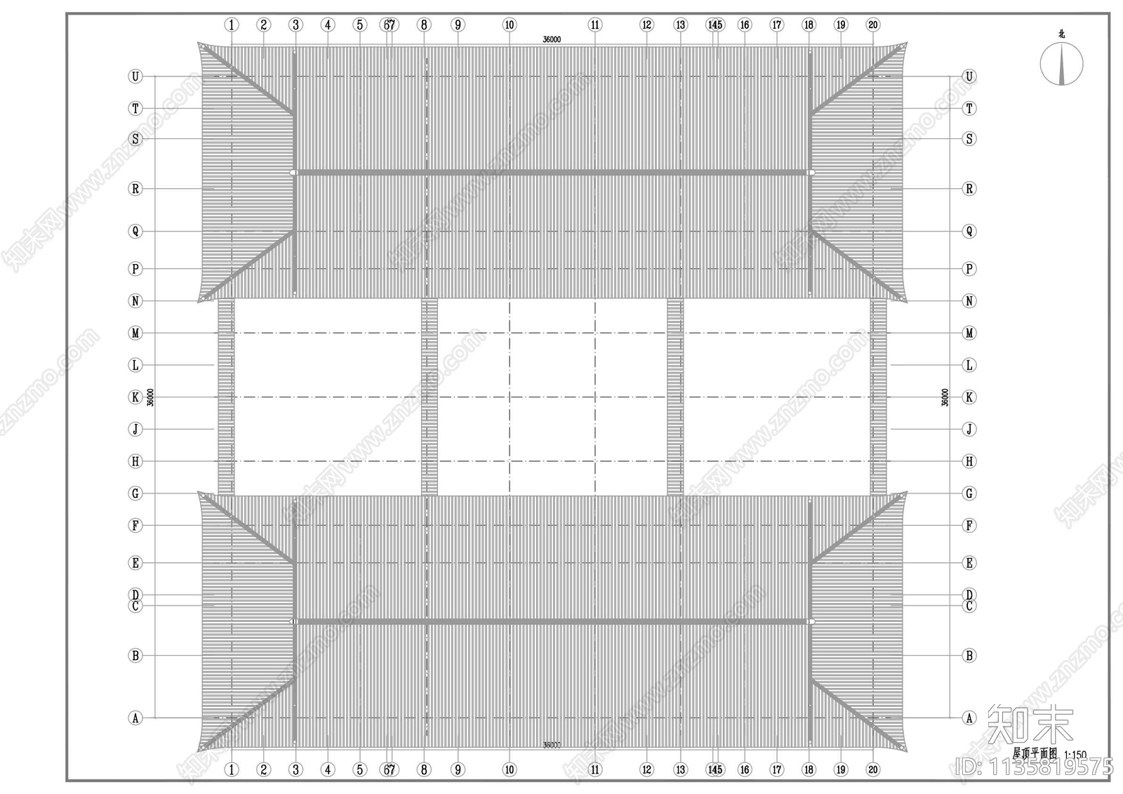 安养院建筑cad施工图下载【ID:1135819575】