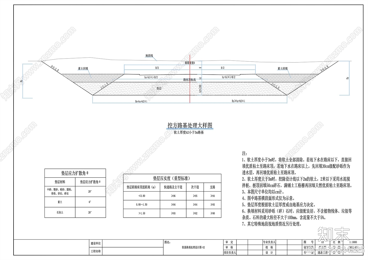 道路路基处理cad施工图下载【ID:1135824225】