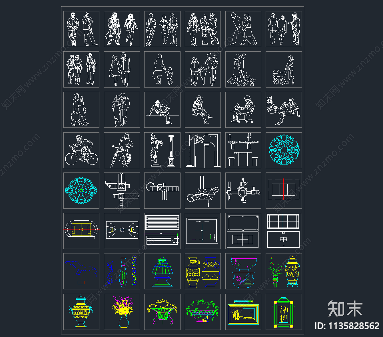 266款人物汽车cad施工图下载【ID:1135828562】