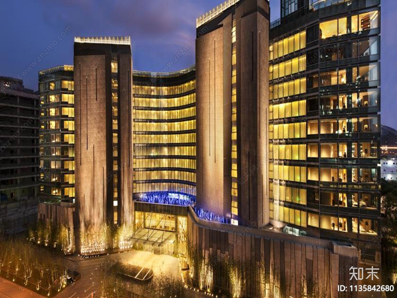 北外滩悦榕庄酒店建筑效果图施工图下载【ID:1135842680】