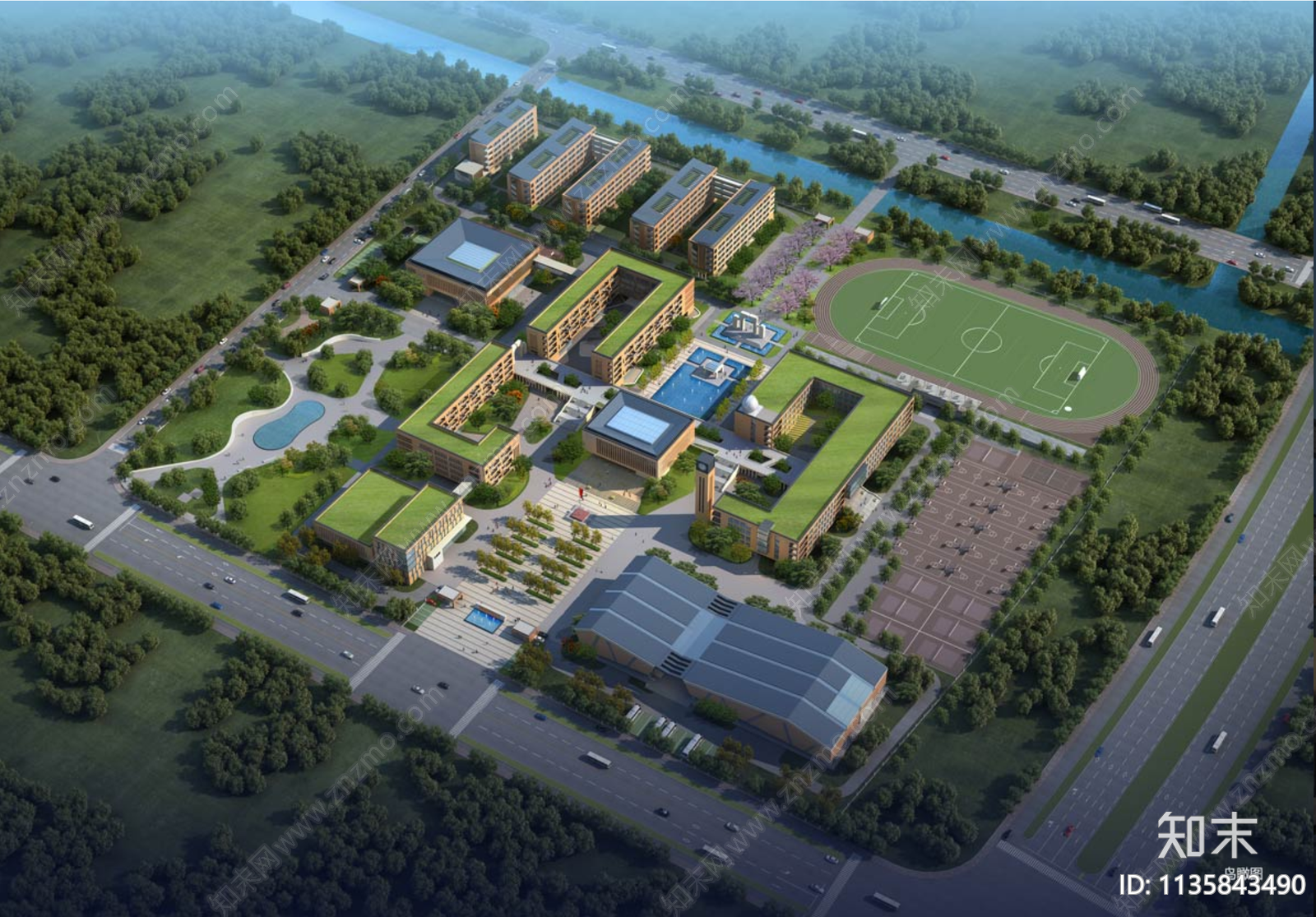 杭州高级中学建筑cad施工图下载【ID:1135843490】