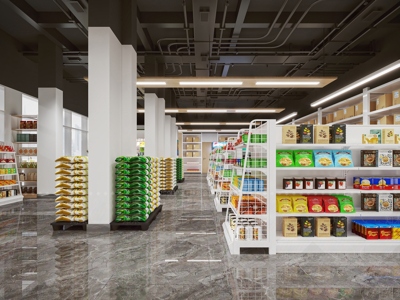 现代超市3D模型下载【ID:1135848499】