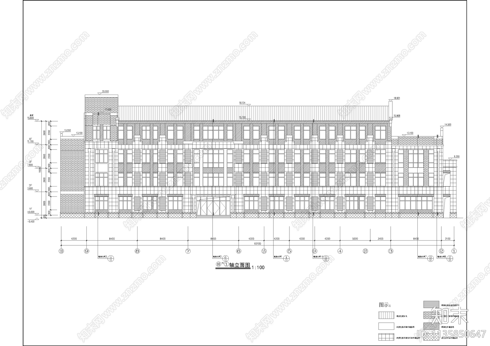 杭州学军中学建筑cad施工图下载【ID:1135850647】