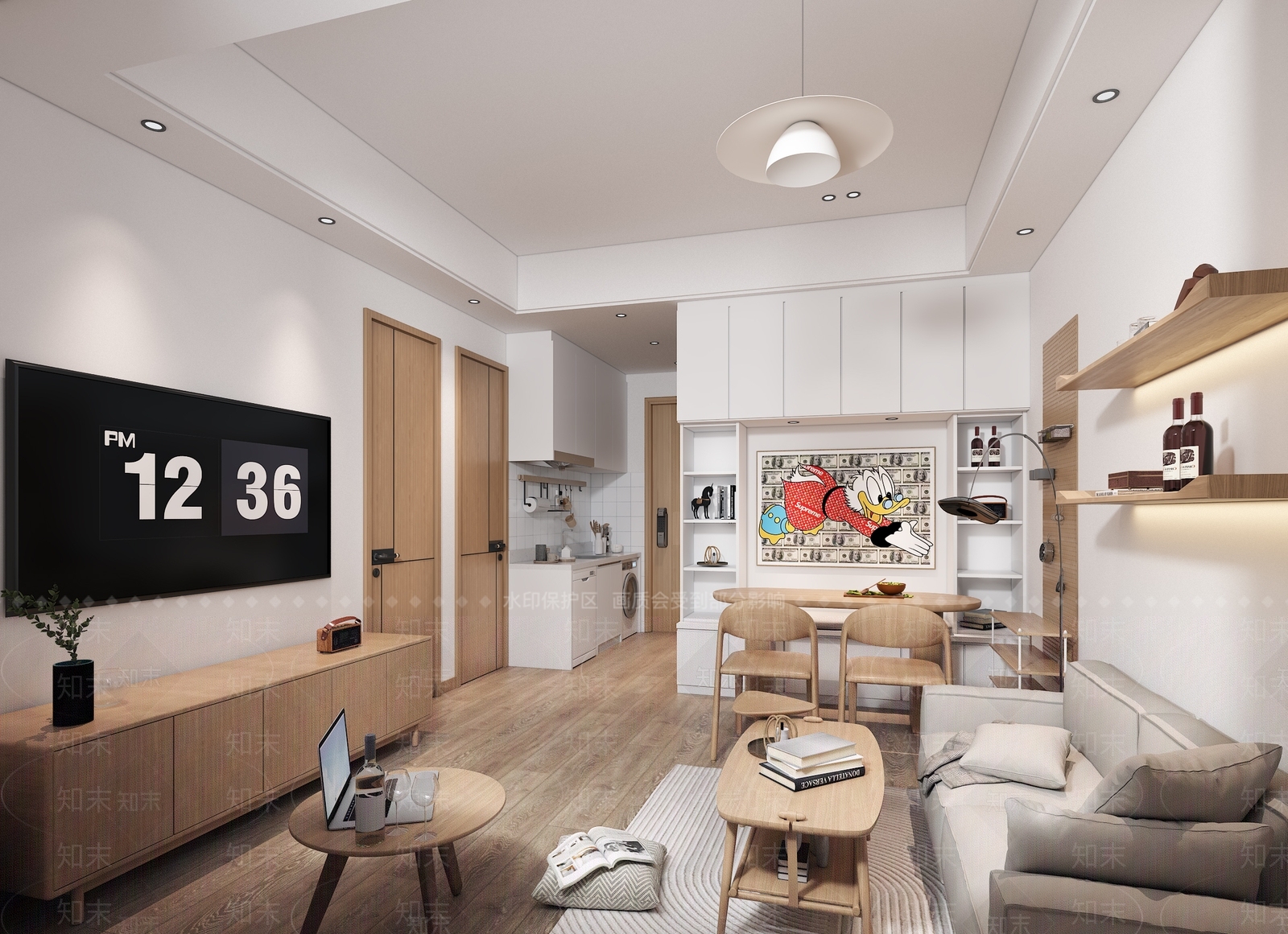 现代公寓套房3D模型下载【ID:1135851564】