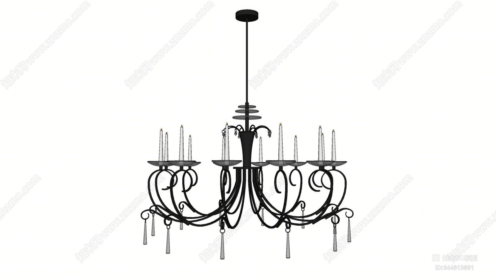 现代风格室内灯具SU模型下载【ID:344813891】