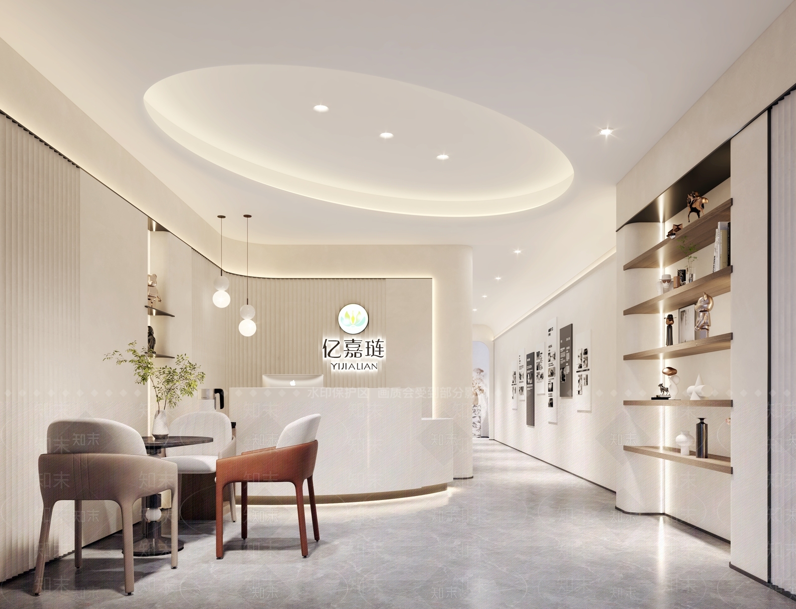 现代美容SPA店大厅3D模型下载【ID:1135862944】