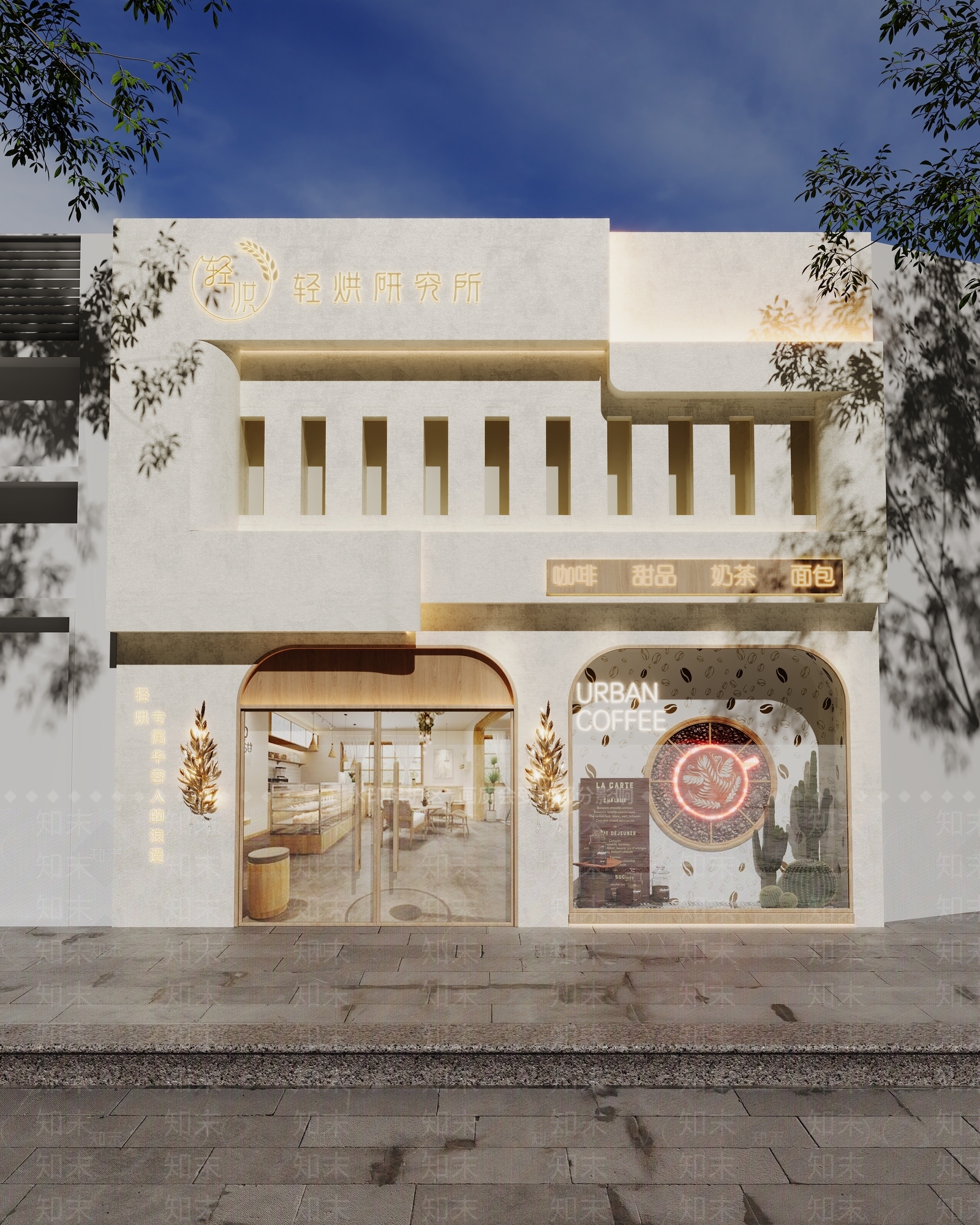 侘寂奶茶店面门头3D模型下载【ID:1135884910】