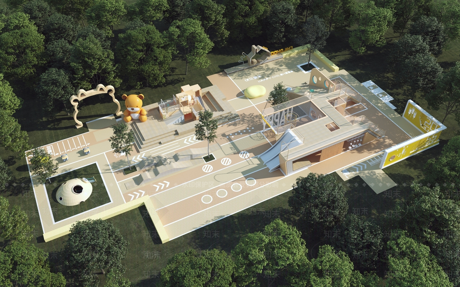 现代儿童主题活动区3D模型下载【ID:1135886196】