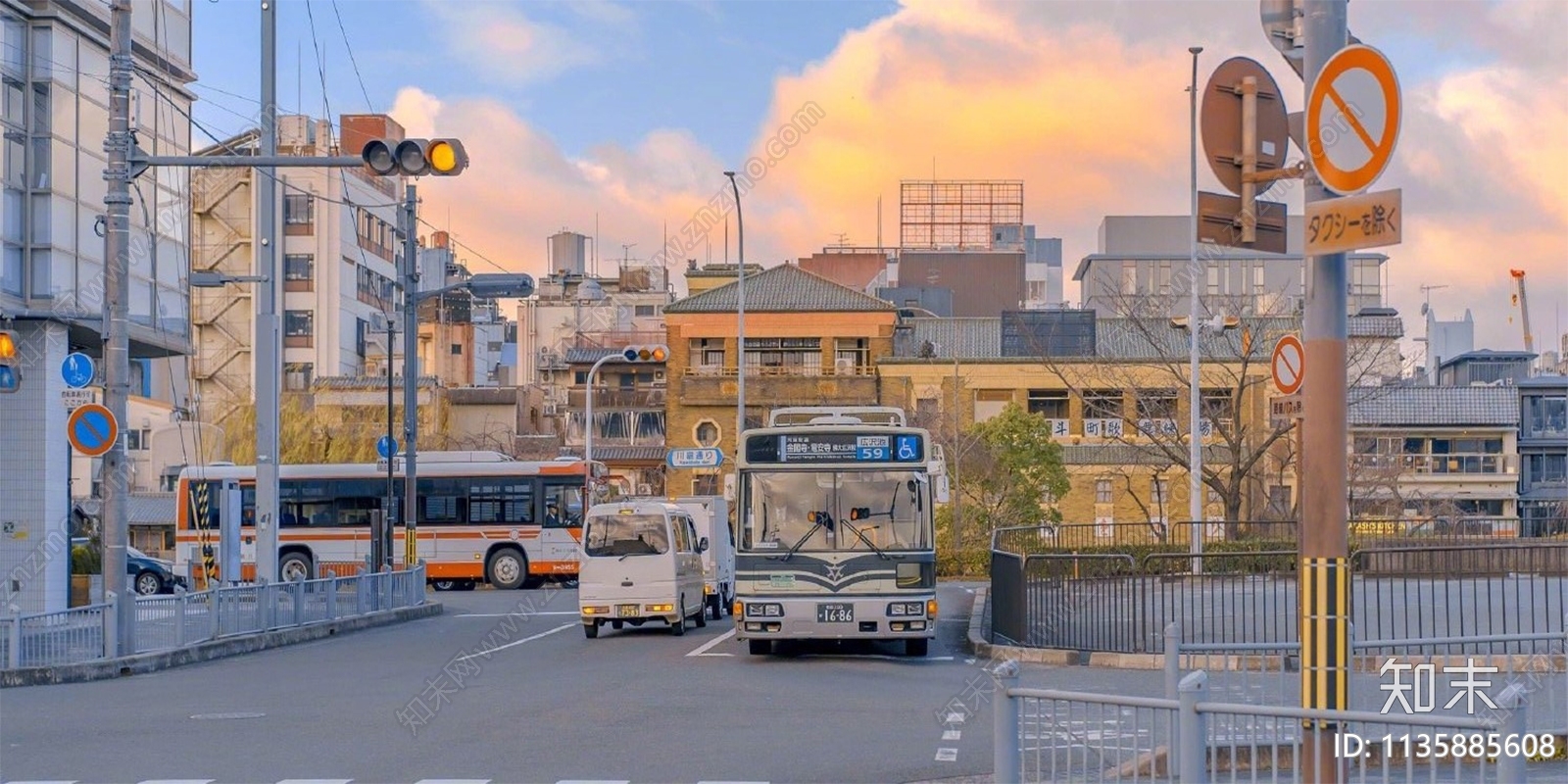 精品白天晚霞街道高清外景窗外景贴图下载【ID:1135885608】