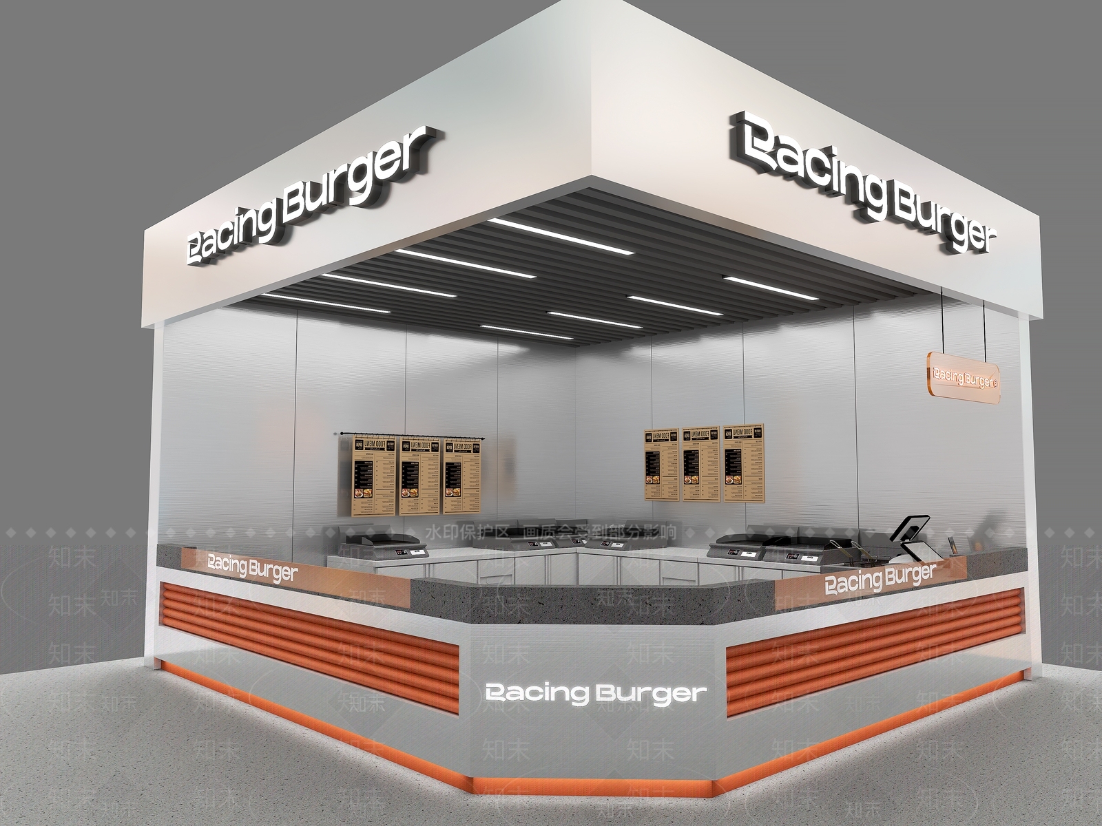 现代奶茶店3D模型下载【ID:1135887724】