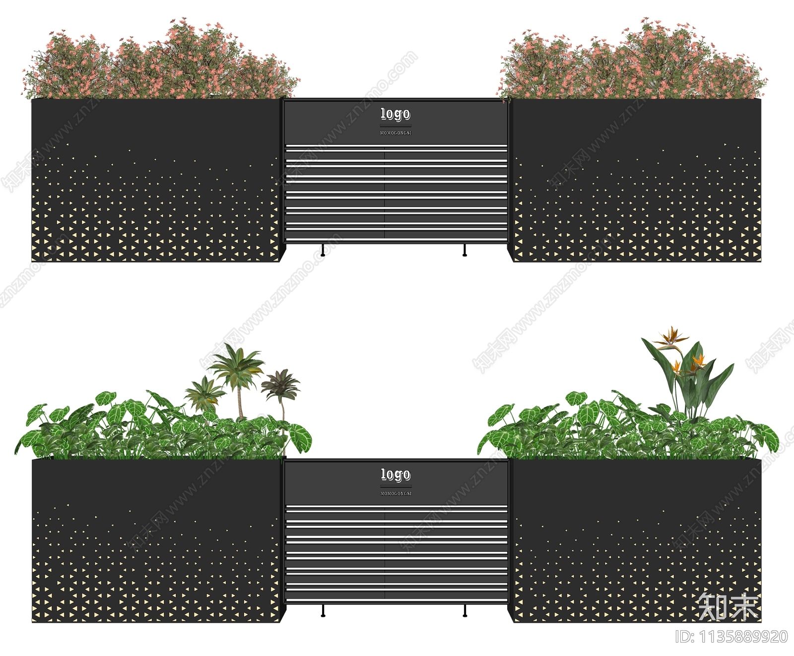 户外移动花箱SU模型下载【ID:1135889920】