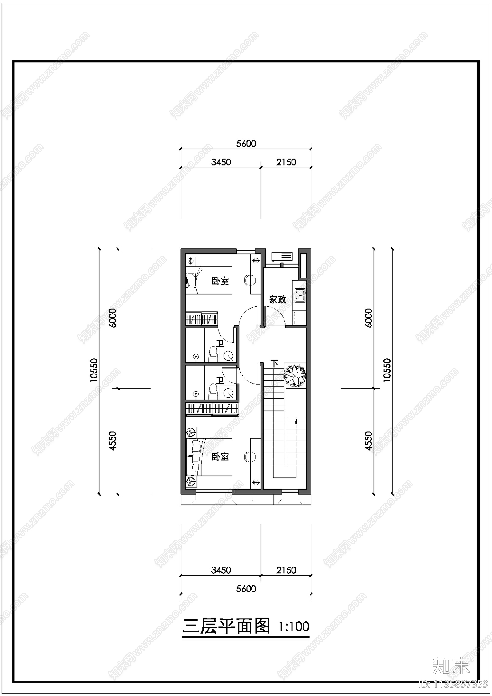 别墅建筑庭院景观效果图施工图下载【ID:1135897359】