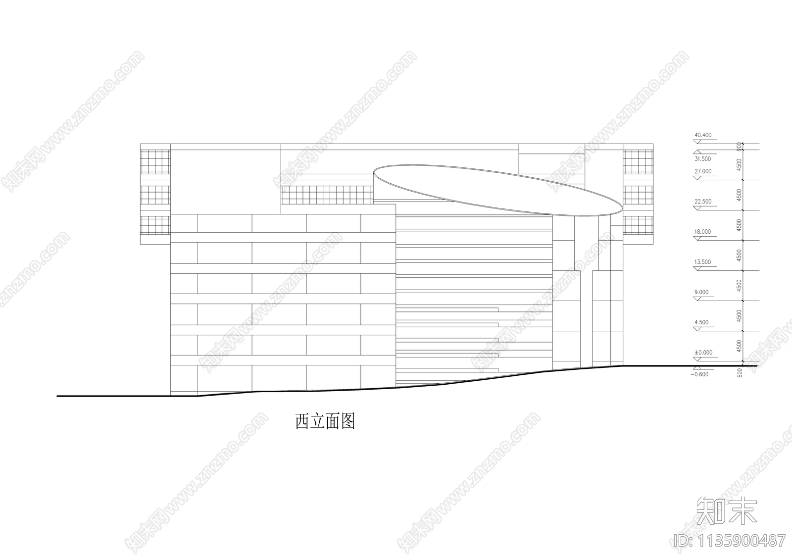 某购物中心建筑cad施工图下载【ID:1135900487】